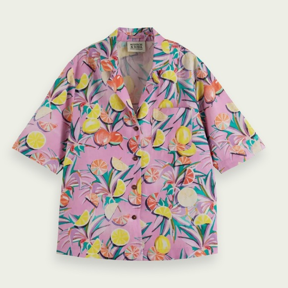 Camp shirt & High rise casual printed shorts set - Picture 15 of 16